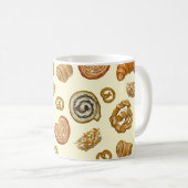 ベーカリー製品とシームレスな模様 コーヒーマグカップ (正面右)