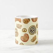 ベーカリー製品とシームレスな模様 コーヒーマグカップ (中央)