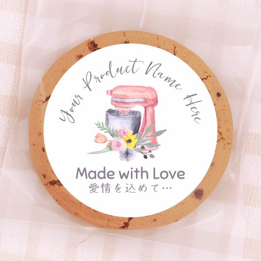 ベーカリー製品ラベルベーキング器具ピンクミキサー ラウンドシール
