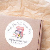 ベーカリー製品ラベルベーキング器具ピンクミキサー ラウンドシール