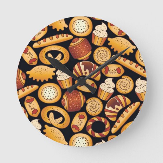 ベーカリー製品 ラウンド壁時計 (正面)