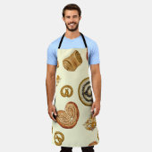 ベーカリー製品:ヴィンテージシームレスなパターン。 エプロン (着用した状態)