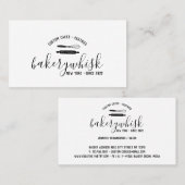 ベーカリー調理師パティシエ転がシェフのピンとウィスクロゴ 名刺 (正面/裏面)