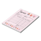 ベーカリー請求書販売型枠領収書カップケーキ ノートパッド (回転)