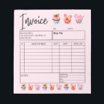ベーカリー請求書販売型枠領収書カップケーキ ノートパッド<br><div class="desc">ベーカリー請求書販売型枠レシート菓子カップケーキメモ帳</div>