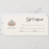 ベーカリー贈与証 (正面)