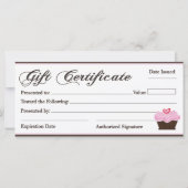 ベーカリー贈与証 (裏面)