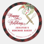 ベーカリー転がのピンウィスクの休日の包装プライド ラウンドシール (正面)