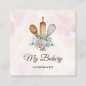ベーカリー転がのピン スクエア名刺 (正面)