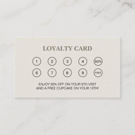 ベーカリー転がのPinビジネス報酬 ロイヤリティカード (裏面)