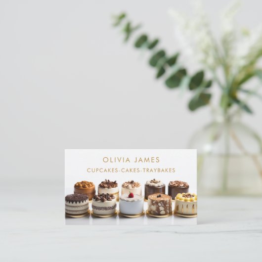 ベーカリー飾シェフケーキのデコレータ用ケーキ 名刺 (スタンド正面)