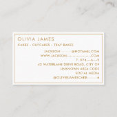 ベーカリー飾シェフケーキのデコレータ用ケーキ 名刺 (裏面)