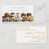 ベーカリー飾シェフケーキのデコレータ用ケーキ 名刺 (正面/裏面)