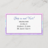 ベーカリー | お誕生日ケーキベーキング 名刺 (裏面)