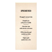 ベーカリー(カスタマイズ可能な) ラックカード (裏面)