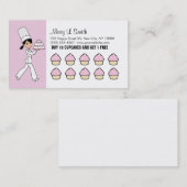 ベーカリー/カップケーキはカスタマイズ可能なカードに-報酬を与えます ロイヤリティカード (正面/裏面)