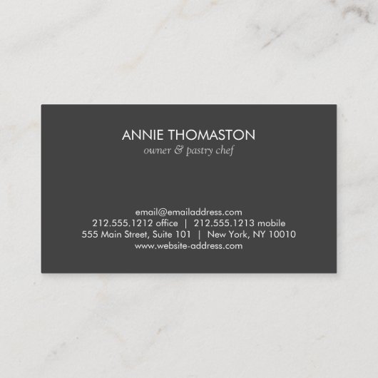 ベーカリー・グッズ用オーブンミットロ焼いたゴ 名刺 (裏面)