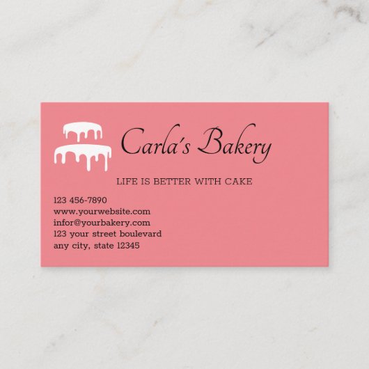 ベーカリー | ケーキ屋 名刺 (正面)