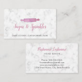 ベーカリー&ケータリングマーブルピンク 名刺 (正面/裏面)