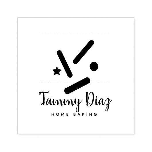 ベーカリー スプリンクルズ コンフェッティ べーカリー ロゴ ラバースタンプ (インプリント)