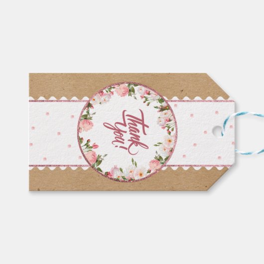 ベーカリー&フローラクラフト紙ギフトラベル ギフトタグ (正面(横))
