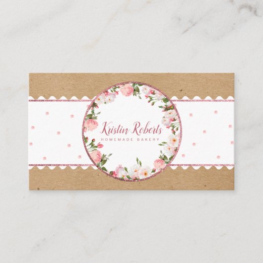 ベーカリー&フローラクラフト紙名刺 名刺 (正面)