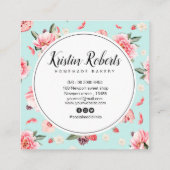 ベーカリー&フローラスクウェア・ビジネス・カード スクエア名刺 (裏面)