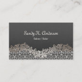 ベーカリー/ベーカーエレガントー – ダマスクレース 名刺 (正面)