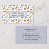 ベーカリー |ベーカー用水彩パタービジネスカード 名刺 (正面/裏面)