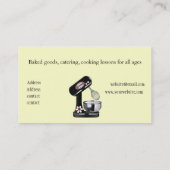 ベーカリー&ベーカー菓子シェフビジネスカード 名刺 (裏面)
