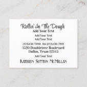 ベーカリー/ベーキング 名刺 (裏面)