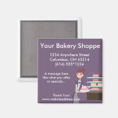 ベーカリー/ペストリーショップ4デザイン マグネット (正面/裏面)