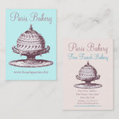 ベーカリー、喫茶店、カフェのためのヴィンテージのスタイルカード 名刺 (正面/裏面)