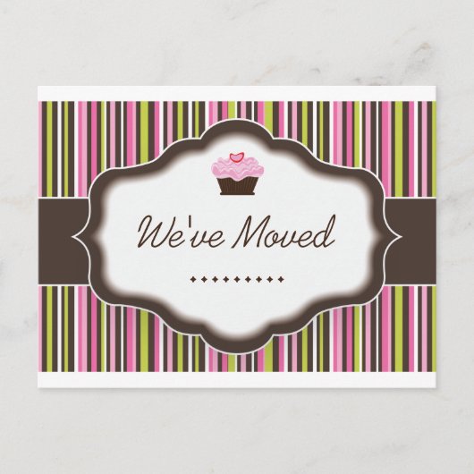 "ベーカリー | 引っ越しました」はがき 案内ポストカード (正面)
