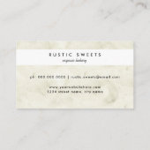 ベーカリー |料理ケータリング料理 名刺 (裏面)