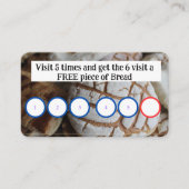 ベーカリー – 顧客ロイヤリティカード 名刺 (正面)