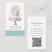 ベーカリー | Bakerパーティーケーキシェフケータリングまたはコード 名刺 (正面/裏面)