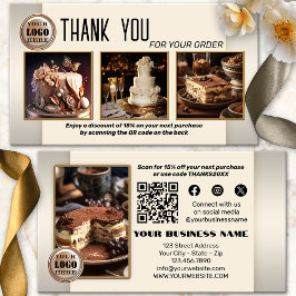ベーカリーQRコード写真ご注文ありがとうございます 名刺