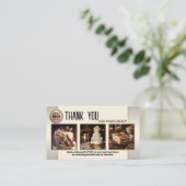 ベーカリーQRコード写真ご注文ありがとうございます 名刺 (スタンド正面)