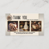 ベーカリーQRコード写真ご注文ありがとうございます 名刺 (正面)