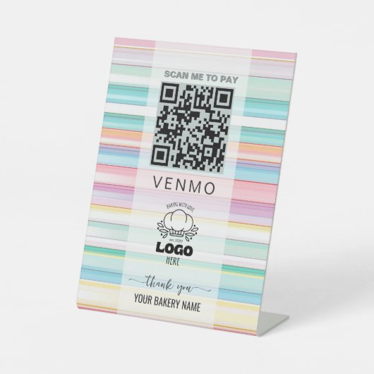 ベーカリーVenmo支払いQRコード 台座サイン (正面)