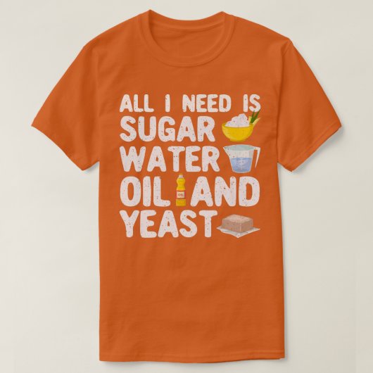 ベーカーおもしろいパンベーキングパン Tシャツ (デザイン正面)