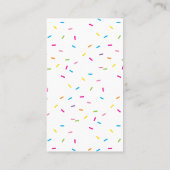 ベーカーつや消しドリップモダンカラフルまきピンク 名刺 (裏面)