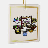 ベーカーで彼のベーカリークリスマスの飾り セラミックオーナメント (右)