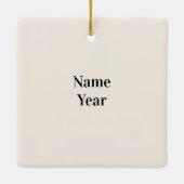 ベーカーで彼のベーカリークリスマスの飾り セラミックオーナメント (裏面)