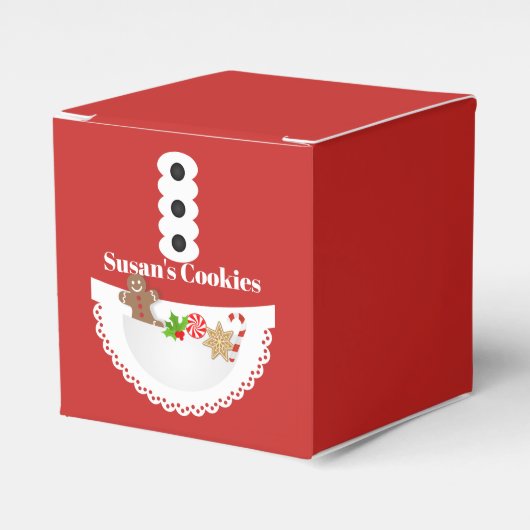 ベーカーのエプロンのジンジャーブレッドクリスマスクッキー交換 フェイバーボックス (正面サイド)