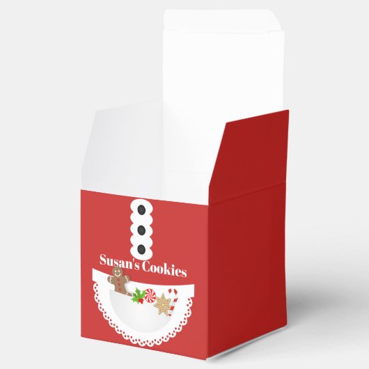 ベーカーのエプロンのジンジャーブレッドクリスマスクッキー交換 フェイバーボックス (オープン)