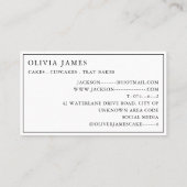 ベーカーのケーキのデコレーターのための高級カップケーキ 名刺 (裏面)