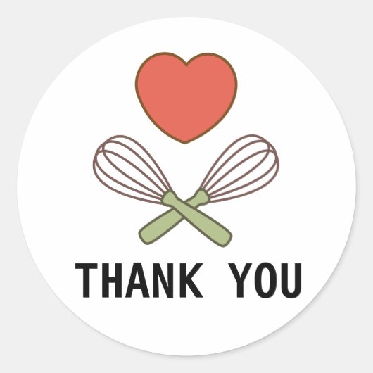 ベーカーのステッカーに感謝 ラウンドシール (正面)