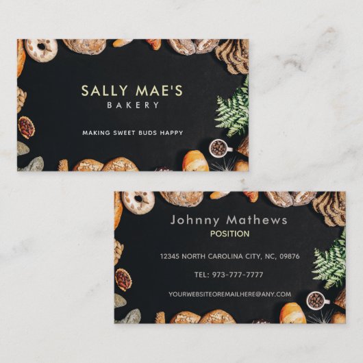 ベーカーのスローガンズ名刺 名刺 (正面/裏面)